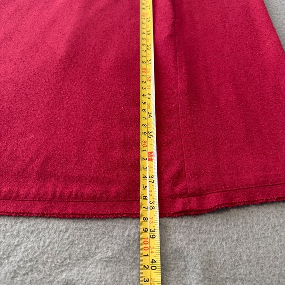 Eileen Fisher Women’s 100% Silk Noil A-Line Textured Red Dress Size L - Picture 9 of 13